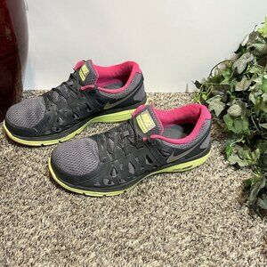 Nike Dual Fusion Run 2 Gray Pink Running Shoes Sneakers 599564-009 Womens Sz 10